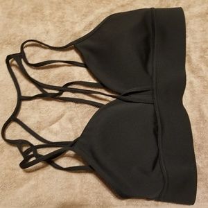 Reebok strappy black sports bra